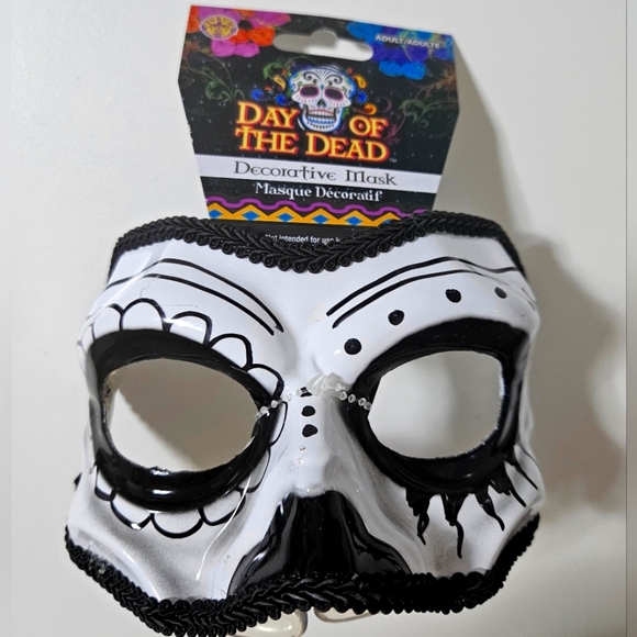 Halloween "Day of the Dead" Angry Skull Venetian Carnival Mask - Picture 3 of 5